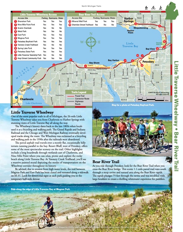 Michigan Trails Magazine Trail Map