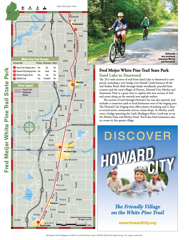 Michigan Trails Magazine Trail Map