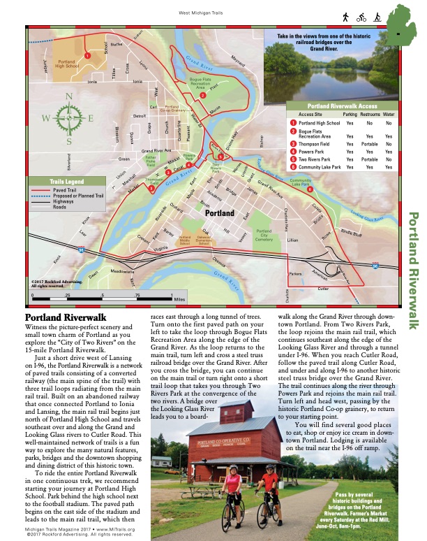 Michigan Trails Magazine Trail Map