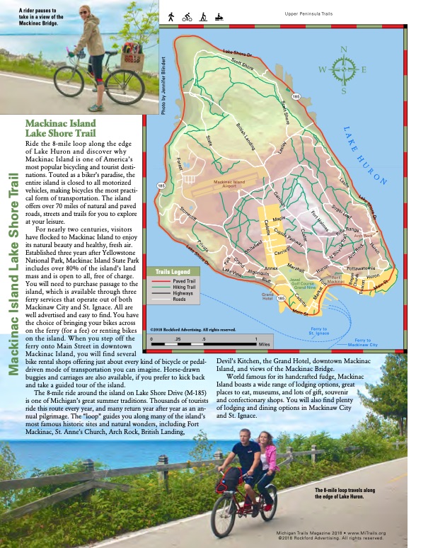 Michigan Trails Magazine Trail Map