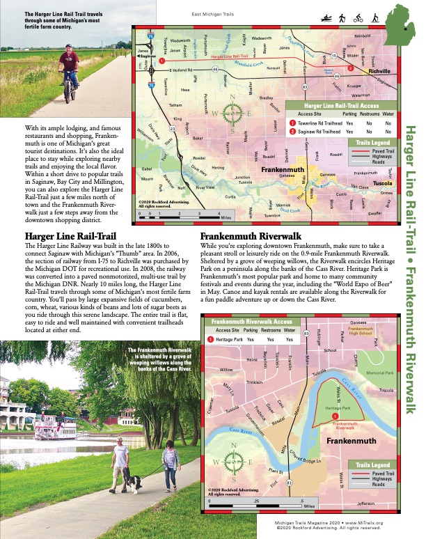 Michigan Trails Magazine Trail Map