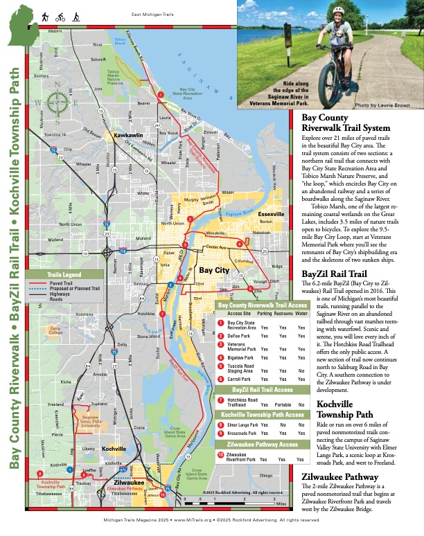 Michigan Trails Magazine Trail Map