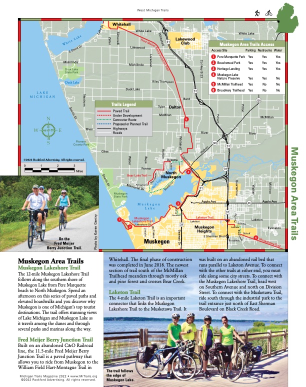 Michigan Trails Magazine Trail Map