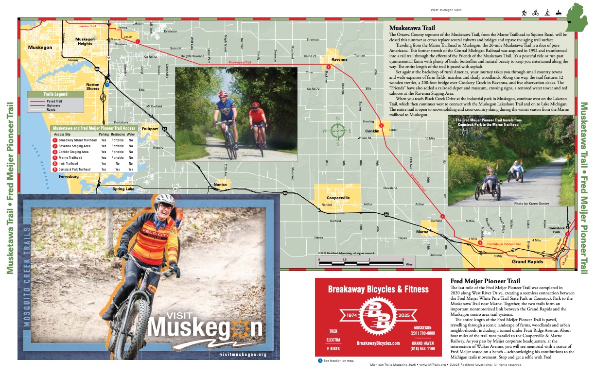Michigan Trails Magazine Trail Map