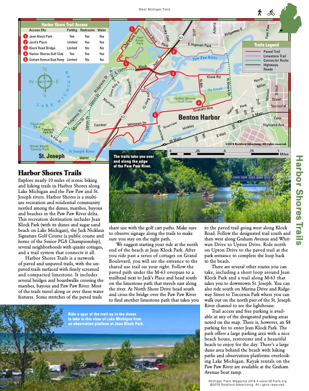 Michigan Trails Magazine Trail Map