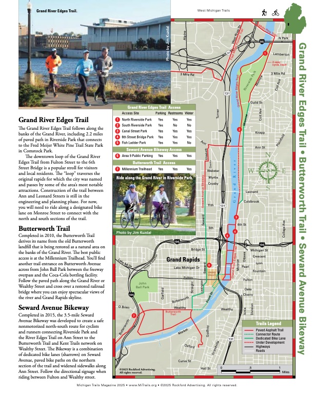 Michigan Trails Magazine Trail Map