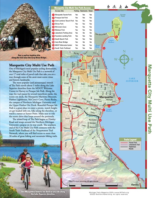 Michigan Trails Magazine Trail Map