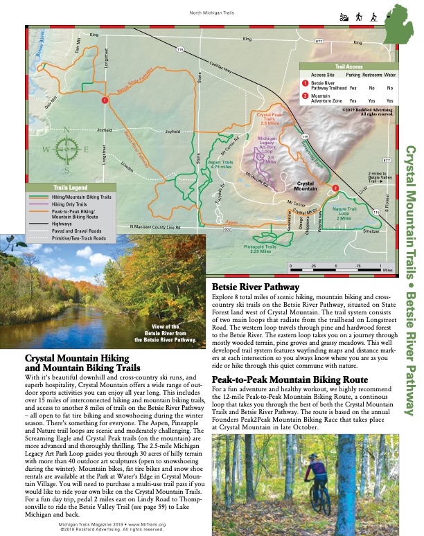 Michigan Trails Magazine Trail Map