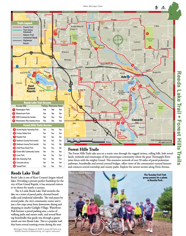 Michigan Trails Magazine Trail Map
