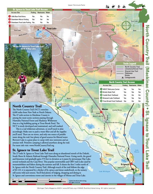 Michigan Trails Magazine Trail Map