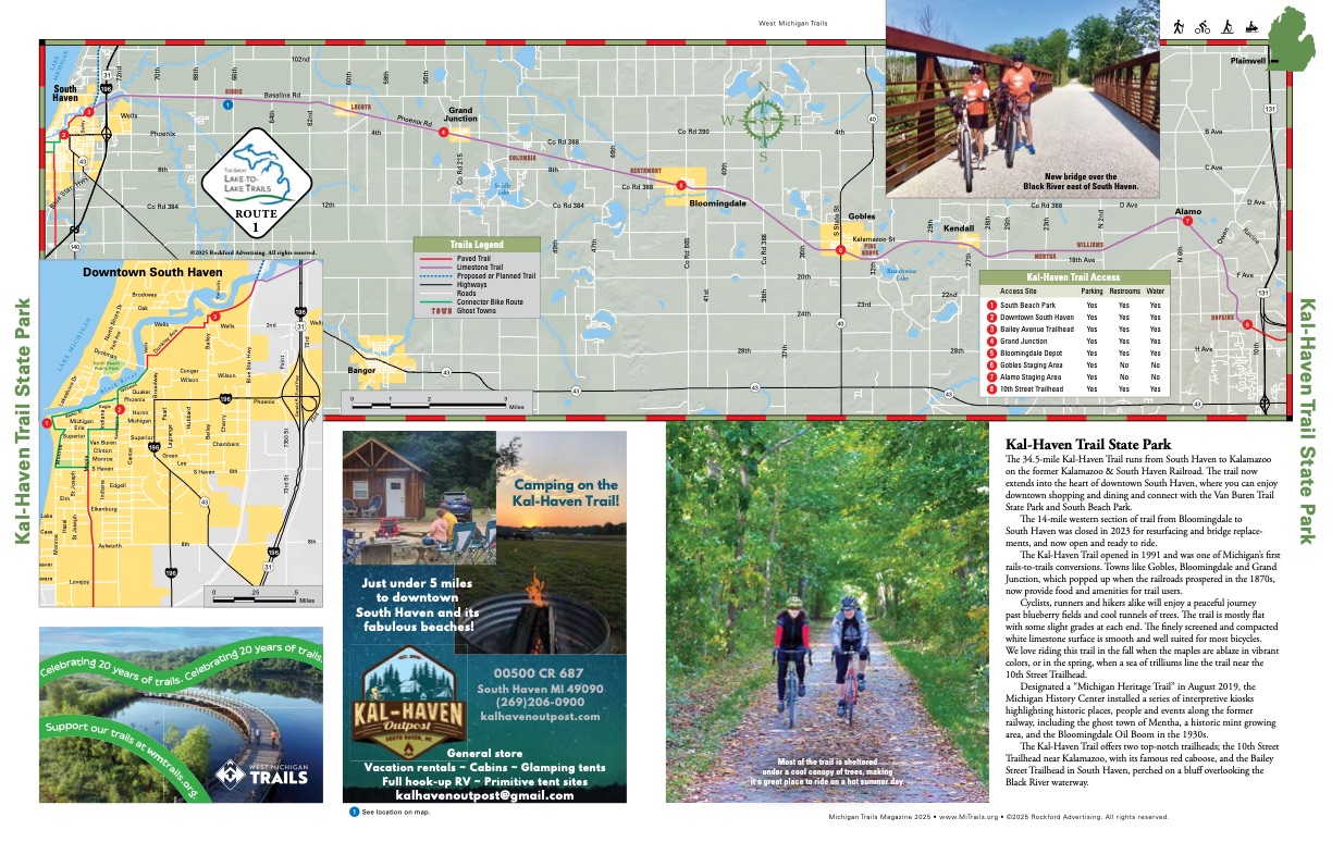 Michigan Trails Magazine Trail Map
