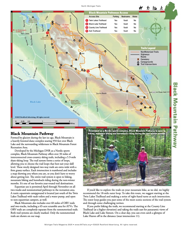Michigan Trails Magazine Trail Map