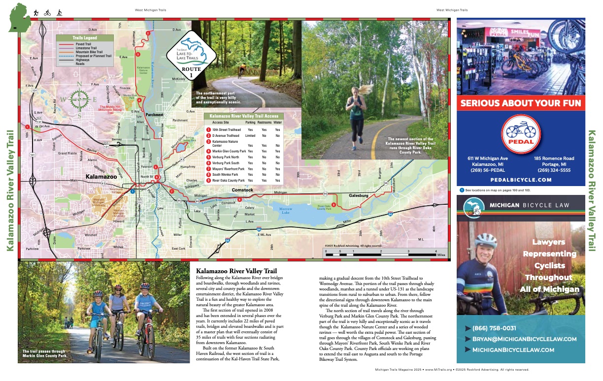 Michigan Trails Magazine Trail Map