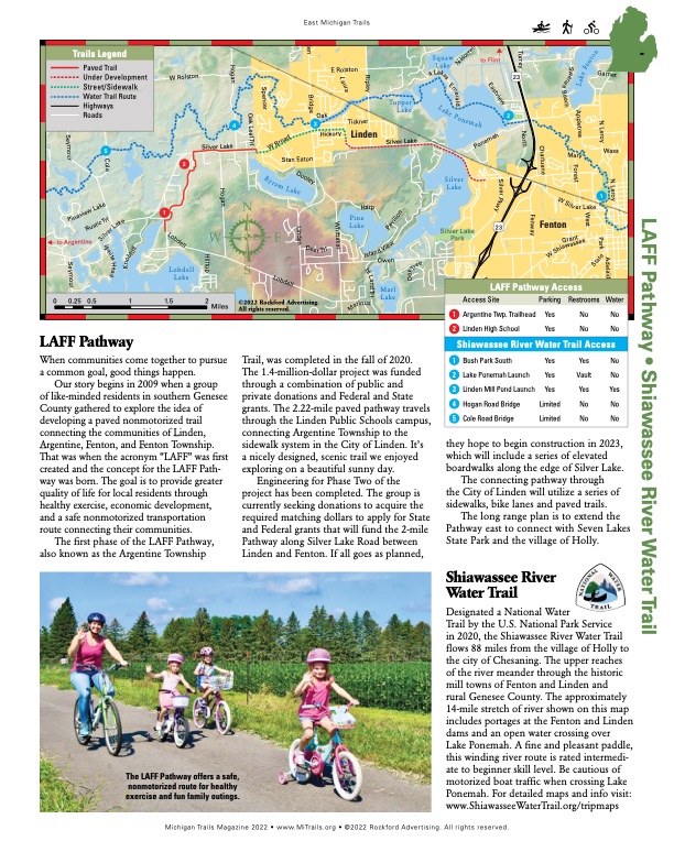 Michigan Trails Magazine Trail Map