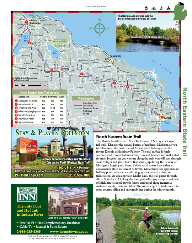 Michigan Trails Magazine Trail Map