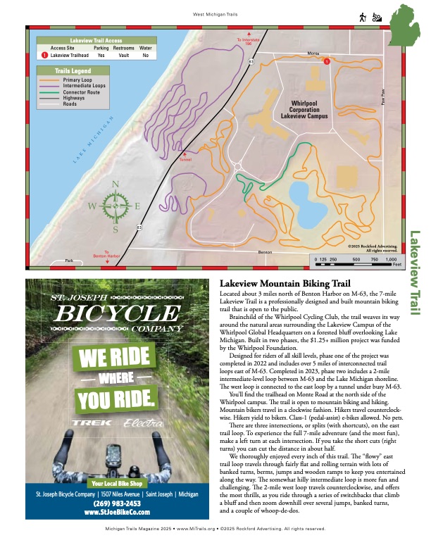 Michigan Trails Magazine Trail Map